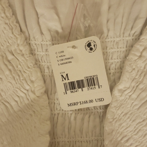 Free People Button Up String Of Hearts White Maxi Dress Size Medium - Picture 11 of 14